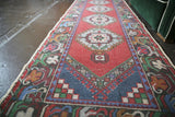 Vintage Turkish Faded Anatolian Runner Rug 3ftx9.10ft