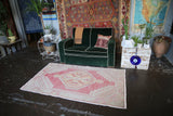Vintage Faded Anatolian Rug 3.8ftx6ft