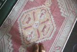 Vintage Faded Anatolian Rug 3.8ftx6ft
