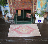 Vintage Faded Anatolian Rug 3.8ftx6ft