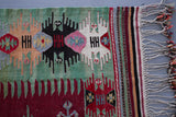 orange, green, bright color, antique, oushak rug, portland rug shop, rug store, wild shaman