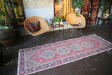 Vintage Turkish Faded Anatolian Runner Rug 3ftx9ft