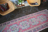 Vintage Turkish Faded Anatolian Runner Rug 3ftx9ft