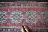 Vintage Turkish Faded Anatolian Runner Rug 3ftx9ft