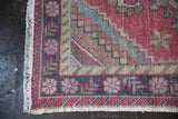 Vintage Turkish Faded Anatolian Runner Rug 3ftx9ft