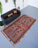 orange, green, bright color, antique, oushak rug, portland rug shop, rug store, wild shaman