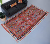 orange, green, bright color, antique, oushak rug, portland rug shop, rug store, wild shaman