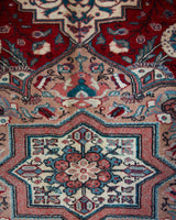 Vintage Turkish rug in a living room setting, pile rug, Turkish rug, vintage rug, portland, rug shop, bright colors, wild shaman, soft rug, bold color, Portland, Oregon, rug store, rug shop, local shop, antique rug