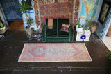 Vintage Turkish Faded Anatolian Runner Rug 3.3ftx8.5ft