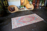 Vintage Faded Anatolian Rug 3.2ftx6.7ft