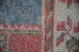 Vintage Faded Anatolian Rug 3.2ftx6.7ft