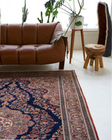 Vintage Turkish rug in a living room setting, pile rug, Turkish rug, vintage rug, portland, rug shop, bright colors, wild shaman, soft rug, bold color, Portland, Oregon, rug store, rug shop, local shop, antique rug