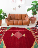 Turkish rug, vintage rug, flat weave, kilim rug, large area rug, square rug, Wild Shaman, Portland, Oregon, rug store, rug shop, local shop, bright colors, area rug, bold color