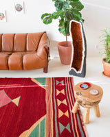 Turkish rug, vintage rug, flat weave, kilim rug, large area rug, square rug, Wild Shaman, Portland, Oregon, rug store, rug shop, local shop, bright colors, area rug, bold color