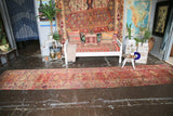 Old Kurdish Herki Runner 2.11ftx14.2ft
