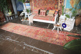 Old Kurdish Herki Runner 2.11ftx14.2ft