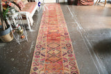 Old Kurdish Herki Runner 2.11ftx14.2ft
