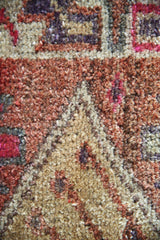 Old Kurdish Herki Runner 2.11ftx14.2ft