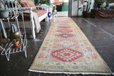 Old Kurdish Herki Runner 2.8ftx10.10ft