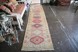 Old Kurdish Herki Runner 2.8ftx10.10ft