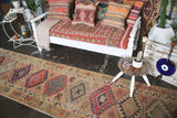 Old Kurdish Herki Runner 2.8ftx10.10ft
