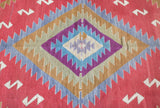 Vintage Turkish Denizli Kilim Rug 7'2"x9'2"