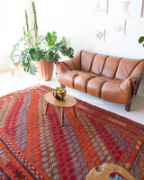 Turkish rug, vintage rug, flat weave, kilim rug, large area rug, square rug, Wild Shaman, Portland, Oregon, rug store, rug shop, local shop, bright colors, area rug, bold color