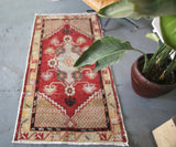 Vintage Faded Anatolian Turkish Rug 2.9ft x 5.2ft