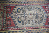 Old Faded Anatolian Rug 2.8ftx4.7ft
