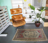Old Faded Anatolian Rug 2.8ftx4.7ft