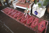 Vintage Kurdish Herki Runner 2.6ftx12ft