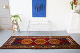 Vintage Kayseri Yahyali Runner 3.3ftx9.8ft