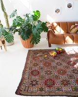 Turkish rug, vintage rug, flat weave, kilim rug, large area rug, square rug, Wild Shaman, Portland, Oregon, rug store, rug shop, local shop, bright colors, area rug, bold color