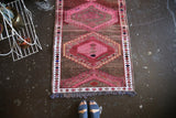 Vintage Kurdish Herki Runner 2.6ftx12ft