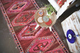 Vintage Kurdish Herki Runner 2.6ftx12ft