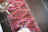 Vintage Kurdish Herki Runner 2.6ftx12ft