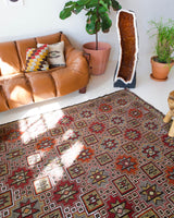 Turkish rug, vintage rug, flat weave, kilim rug, large area rug, square rug, Wild Shaman, Portland, Oregon, rug store, rug shop, local shop, bright colors, area rug, bold color