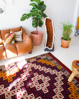 Turkish rug, vintage rug, flat weave, kilim rug, large area rug, square rug, Wild Shaman, Portland, Oregon, rug store, rug shop, local shop, bright colors, area rug, bold color