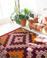 Turkish rug, vintage rug, flat weave, kilim rug, large area rug, square rug, Wild Shaman, Portland, Oregon, rug store, rug shop, local shop, bright colors, area rug, bold color