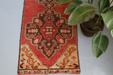 Vintage Anatolian Runner Rug 2.11ftx10.7ft