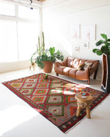 Turkish rug, vintage rug, flat weave, kilim rug, large area rug, square rug, Wild Shaman, Portland, Oregon, rug store, rug shop, local shop, bright colors, area rug, bold color