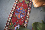 Vintage Faded Anatolian Turkish Rug 2.6ftx5.5ft
