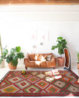 Turkish rug, vintage rug, flat weave, kilim rug, large area rug, square rug, Wild Shaman, Portland, Oregon, rug store, rug shop, local shop, bright colors, area rug, bold color