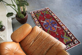Vintage Faded Anatolian Turkish Rug 2.6ftx5.5ft