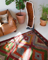 Turkish rug, vintage rug, flat weave, kilim rug, large area rug, square rug, Wild Shaman, Portland, Oregon, rug store, rug shop, local shop, bright colors, area rug, bold color