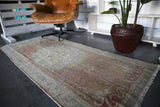 Vintage Faded Anatolian Rug 2.9ftx6ft