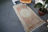 Vintage Faded Anatolian Rug 2.9ftx6ft