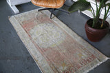 Vintage Faded Anatolian Rug 2.9ftx6ft