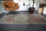 Vintage Faded Anatolian Rug 2.9ftx6ft