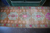 Vintage Kurdish  Herki Runner 2.9ftx11.7ft